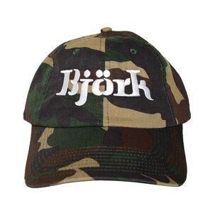 Björk Vintage Camo Embroidered Hat By Copycat Video Press